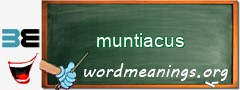 WordMeaning blackboard for muntiacus